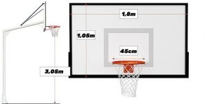 Deuba Panier de Basket sur Pied Hauteur réglable 205 à 310cm